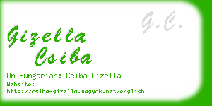 gizella csiba business card